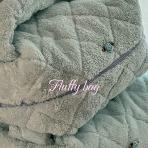 fluffy toiletry bage
